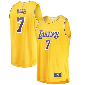 Camiseta JaVale McGee 7 Los Angeles Lakers Icon Edition Amarillo Hombre